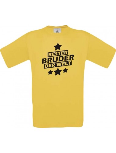 Männer-Shirt bester Bruder der Welt, gelb, Größe L