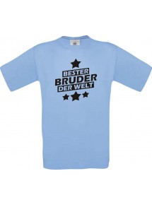 Männer-Shirt bester Bruder der Welt, hellblau, Größe L