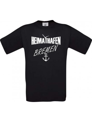 Männer-Shirt Heimathafen Bremen  kult, schwarz, Größe L