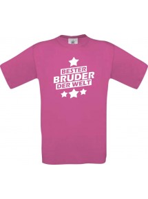 Männer-Shirt bester Bruder der Welt, pink, Größe L