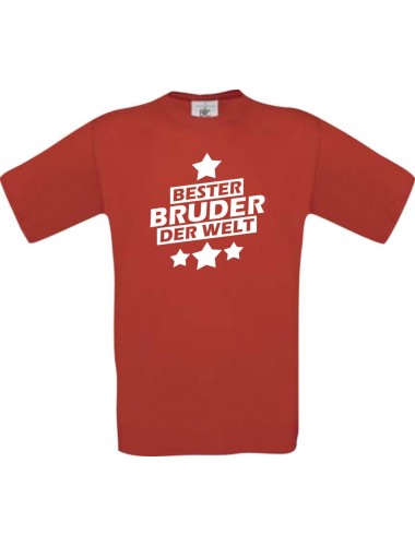 Männer-Shirt bester Bruder der Welt, rot, Größe L