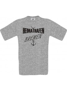 Männer-Shirt Heimathafen Bremen  kult, sportsgrey, Größe L
