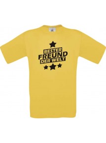 Männer-Shirt bester Freund der Welt, gelb, Größe L