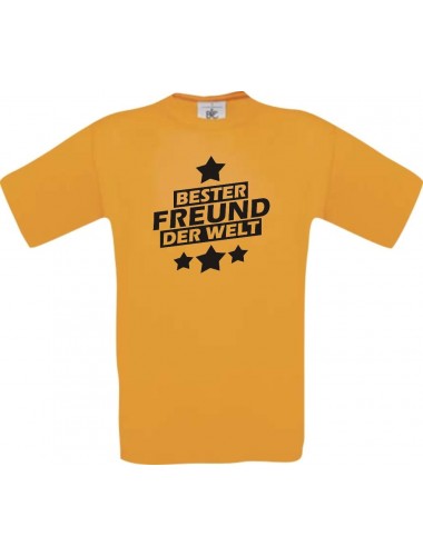 Männer-Shirt bester Freund der Welt, orange, Größe L