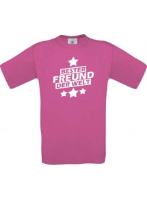 Männer-Shirt bester Freund der Welt, pink, Größe L