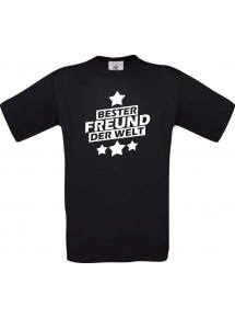 Männer-Shirt bester Freund der Welt, schwarz, Größe L