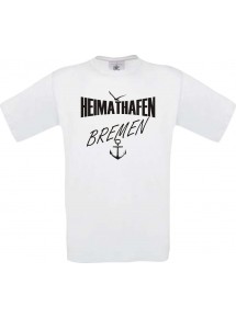 Männer-Shirt Heimathafen Bremen  kult, weiss, Größe L