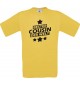 Männer-Shirt bester Cousin der Welt, gelb, Größe L