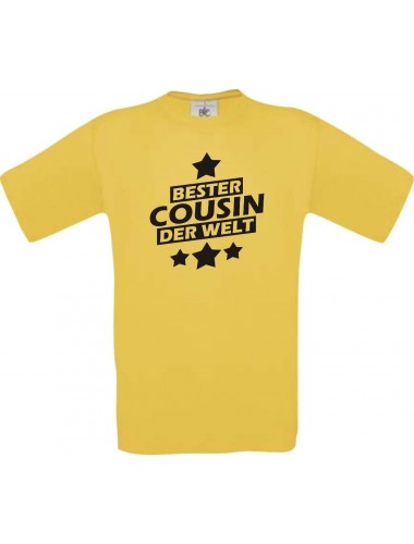Männer-Shirt bester Cousin der Welt, gelb, Größe L