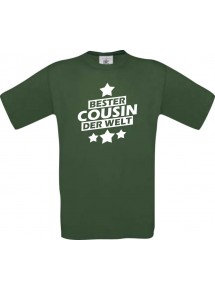 Männer-Shirt bester Cousin der Welt, grün, Größe L