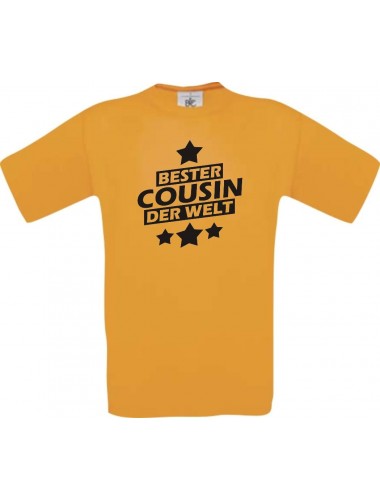 Männer-Shirt bester Cousin der Welt, orange, Größe L