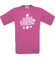 Männer-Shirt bester Cousin der Welt, pink, Größe L