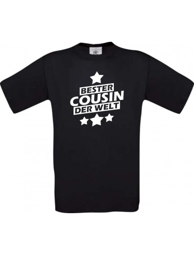 Männer-Shirt bester Cousin der Welt, schwarz, Größe L