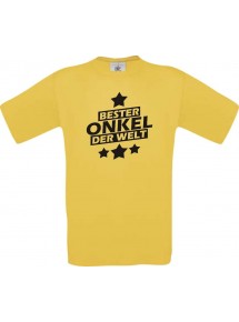 Männer-Shirt bester Onkel der Welt, gelb, Größe L