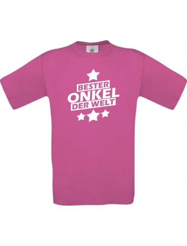 Männer-Shirt bester Onkel der Welt, pink, Größe L
