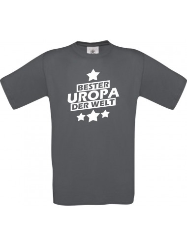 Männer-Shirt bester Uropa der Welt, grau, Größe L