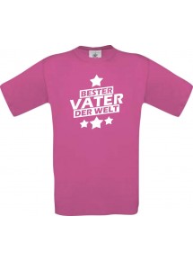 Männer-Shirt bester Vater der Welt, pink, Größe L