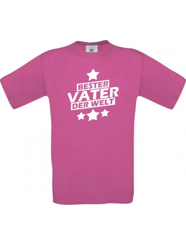 Männer-Shirt bester Vater der Welt, pink, Größe L