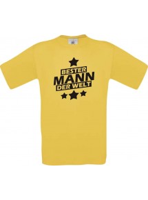 Männer-Shirt bester Mann der Welt, gelb, Größe L