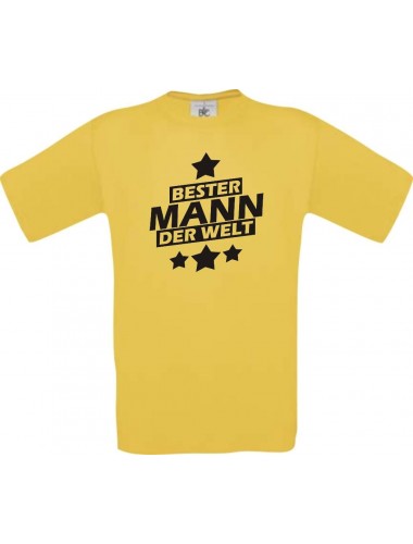 Männer-Shirt bester Mann der Welt, gelb, Größe L