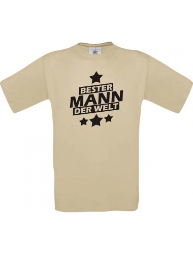 Männer-Shirt bester Mann der Welt, khaki, Größe L