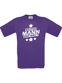 Männer-Shirt bester Mann der Welt, lila, Größe L