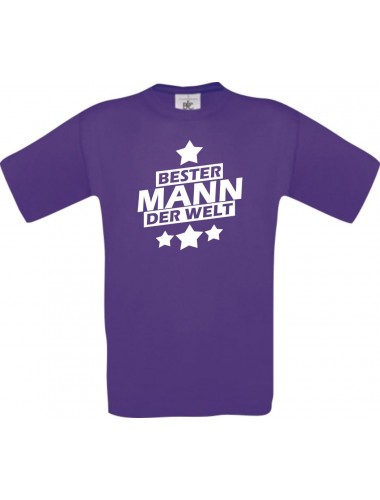 Männer-Shirt bester Mann der Welt, lila, Größe L