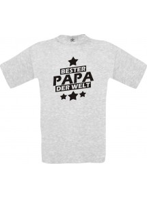 Männer-Shirt bester Papa der Welt, ash, Größe L