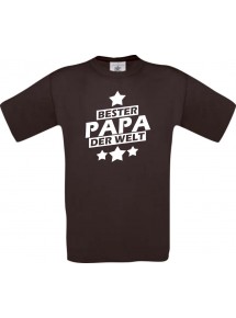 Männer-Shirt bester Papa der Welt, braun, Größe L