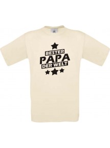 Männer-Shirt bester Papa der Welt, natur, Größe L