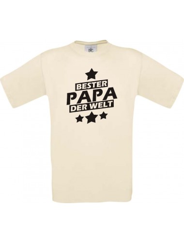 Männer-Shirt bester Papa der Welt, natur, Größe L