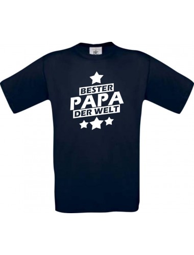 Männer-Shirt bester Papa der Welt, navy, Größe L