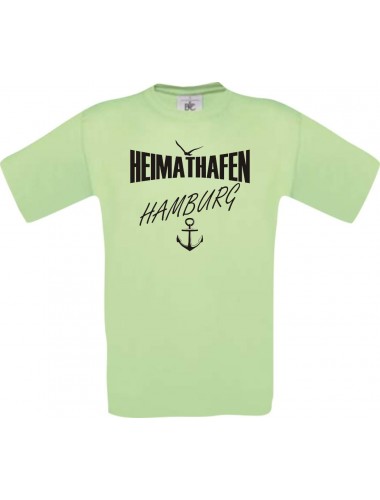 Männer-Shirt Heimathafen Hamburg  kult, mint, Größe L