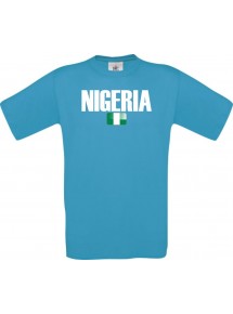 Kinder-Shirt WM Ländershirt Nigeria, Farbe türkis, Größe 104