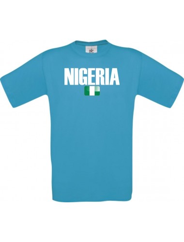 Kinder-Shirt WM Ländershirt Nigeria, Farbe türkis, Größe 104