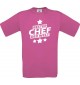 Männer-Shirt bester Chef der Welt, pink, Größe L