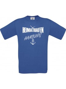 Männer-Shirt Heimathafen Hamburg  kult, royal, Größe L