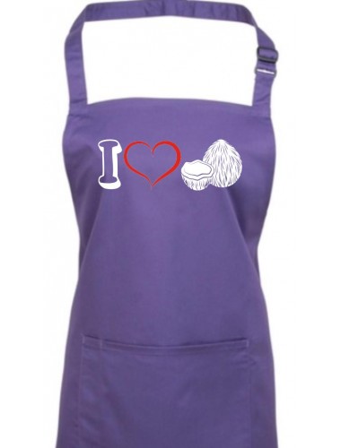 Kochschürze, Gemüse I love Feige, Farbe purple