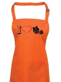 Kochschürze, Obst I love Brombeere, Farbe orange
