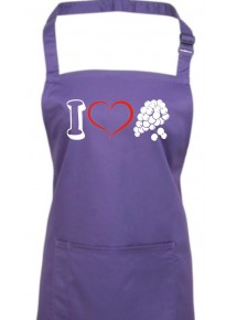 Kochschürze, Obst I love Weintraube Traube, Farbe purple