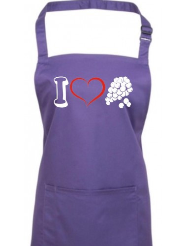 Kochschürze, Obst I love Weintraube Traube, Farbe purple