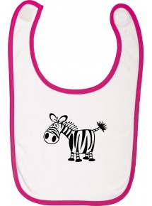 Babylatz Tiere Zebra , Farbe rosa