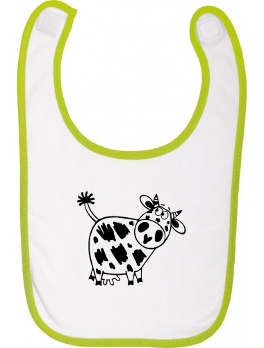 Babylatz Tiere Kuh , Farbe lime