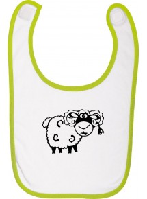 Babylatz Tiere Schaf Schäfchen , Farbe lime
