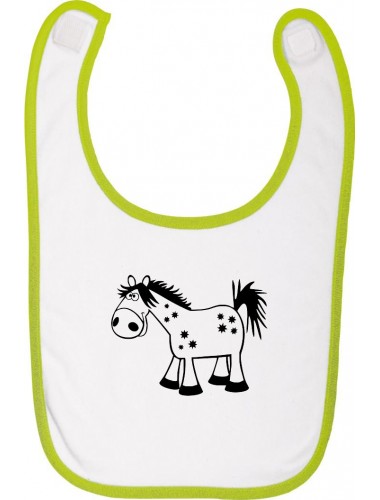 Babylatz Tiere Pferd Pony , Farbe lime