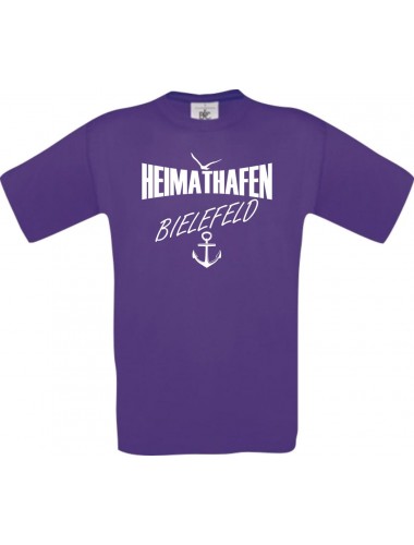 Männer-Shirt Heimathafen Bielefeld  kult, lila, Größe L
