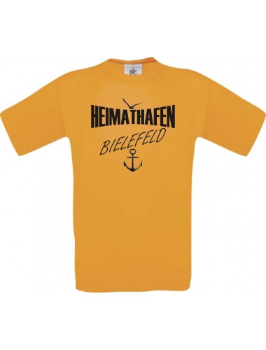 Männer-Shirt Heimathafen Bielefeld  kult, orange, Größe L
