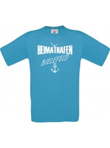 Männer-Shirt Heimathafen Bielefeld  kult, türkis, Größe L