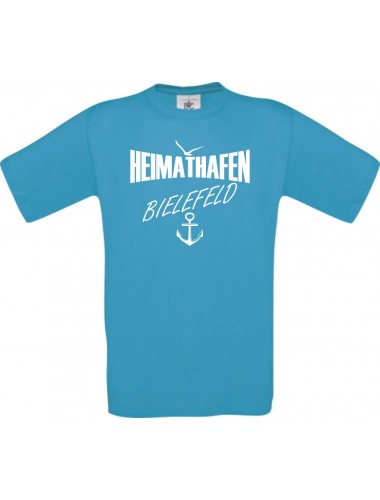 Männer-Shirt Heimathafen Bielefeld  kult, türkis, Größe L
