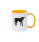 Kaffeepott beidseitig mit Motiv bedruckt Tiere Kuh, Bulle